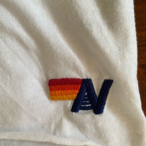 Aviator Nation rainbow shirt super comfy 2 tiny little spots barely notice. - Picture 7 of 7